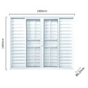 Ver imagem 2 de Janela de Alumínio Veneziana 100x150cm 6 Folhas com Grade e Vidro Liso Soft Plus MGM Branco