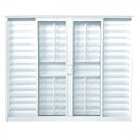 Ver imagem 1 de Janela de Alumínio Veneziana 100x150cm 6 Folhas com Grade e Vidro Liso Soft Plus MGM Branco