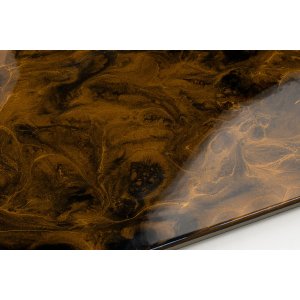 Kit Mármore Líquido Bronze Flamejante / Preto Jato Ag Resinas Ag Kit Bancada Ag
