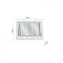 Ver imagem 2 de Janela de Alumínio Máximo-Ar 60x60cm com Grade e Vidro Mini Boreal Soft MGM Branco