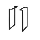 Ver imagem 3 de Kit 2 Pés em L Mesa Jantar Estilo Industrial 73x43cm Preto