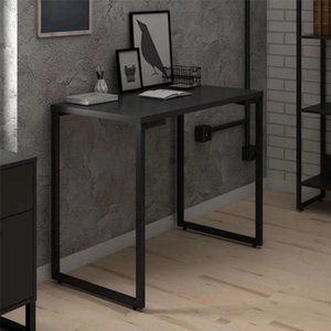 Kit 2 Pés em L Mesa Jantar Estilo Industrial 73x43cm Preto