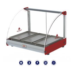Estufa de Aquecimento Curva Alimentos 3 Bandejas 250w Prv-03e Vermelho 127v - Progás P37039 - 2