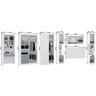 Quarto Casal de Canto Para Cama Queen 11 Portas 7 Gavetas com Estação Home Office Monaco Branco/Grey - 3