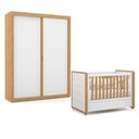 Ver imagem 5 de Berço Americano com Capitonê New Boucle e Guarda Roupa Tutto New 2 Portas Freijó Branco Acetinado
