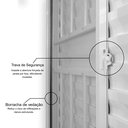 Ver imagem 6 de Janela de Alumínio Veneziana 100x100cm 3 Folhas 1 Fixa com Grade e Vidro Liso Soft Plus MGM Branco