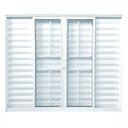 Ver imagem 1 de Janela de Alumínio Veneziana 100x120cm 3 Folhas 1 Fixa com Grade e Vidro Liso Soft Plus MGM Branco