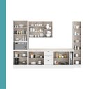 Ver imagem 3 de Cozinha Completa Milla Liz 13 Portas 3 Gavetas MDF 330cm Móveis Carraro