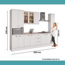 Ver imagem 4 de Cozinha Completa Milla Liz 13 Portas 3 Gavetas MDF 330cm Móveis Carraro