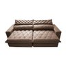 Sofá Retrátil e Reclinável 2,95m Molas Ensacadas Cama inBox Spazus com Bordado 3D Velusoft Castor - 5