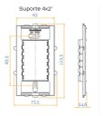Ver imagem 3 de Linha Sleek Conjunto 4×2 Interruptor Duplo Paralelos + Tomada 10a 250v