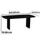 Ver imagem 2 de Mesa de Jantar Pulsare 240cm Retangular Tampo MDF Preto Ozki