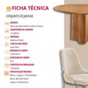 Ver imagem 6 de Sala de Jantar Mesa Selene Tampo 135cm Laminado com 4 Cadeiras Vicenza Moderna Mobilia