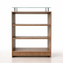 Ver imagem 1 de Balcão Expositor Vitrine com Prolongador Expositor Mdf Amadeirado - Suprema Móveis