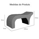 Ver imagem 6 de Maca Estofada Estética Capitonê 70 Cm Suede Cinza - Fm