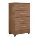 Ver imagem 1 de Cômoda 4 Gavetas Lite Carvalho Oak 56cm Largura Quarto Mdp Telescópica