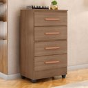 Ver imagem 3 de Cômoda 4 Gavetas Lite Carvalho Oak 56cm Largura Quarto Mdp Telescópica