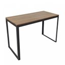 Ver imagem 4 de Escrivaninha Mesa Escritório 110x55 110cm Preto Fosco e Nogal