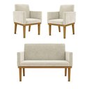 Ver imagem 1 de Kit 05 Poltronas Reforçada Courino1 Namoradeira Reforçada