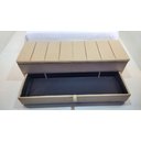 Ver imagem 2 de Puf Baú (Sapateiro) Gaveta Tamanho Casal 140x50x45cm Cor Bege - Modelo Livert