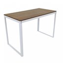 Ver imagem 4 de Escrivaninha Mesa Escritório 110x55 110cm Branco e Nogal