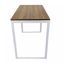 Ver imagem 5 de Escrivaninha Mesa Escritório 110x55 110cm Branco e Nogal