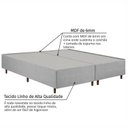 Ver imagem 6 de Cama Base Box King Estofada em Madeira Maciça Base Reforçada Santorini Espresso Móveis Cinza Linho