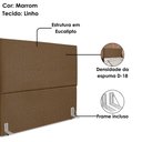 Ver imagem 4 de Cabeceira Queen 160 Cm com Frame Luna Linho Marrom Artte