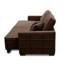 Ver imagem 4 de Sofá Retrátil e Reclinável 2,30m Karina Veludo Marrom Madelina Decor