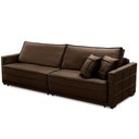 Ver imagem 5 de Sofá Retrátil e Reclinável 2,30m Karina Veludo Marrom Madelina Decor