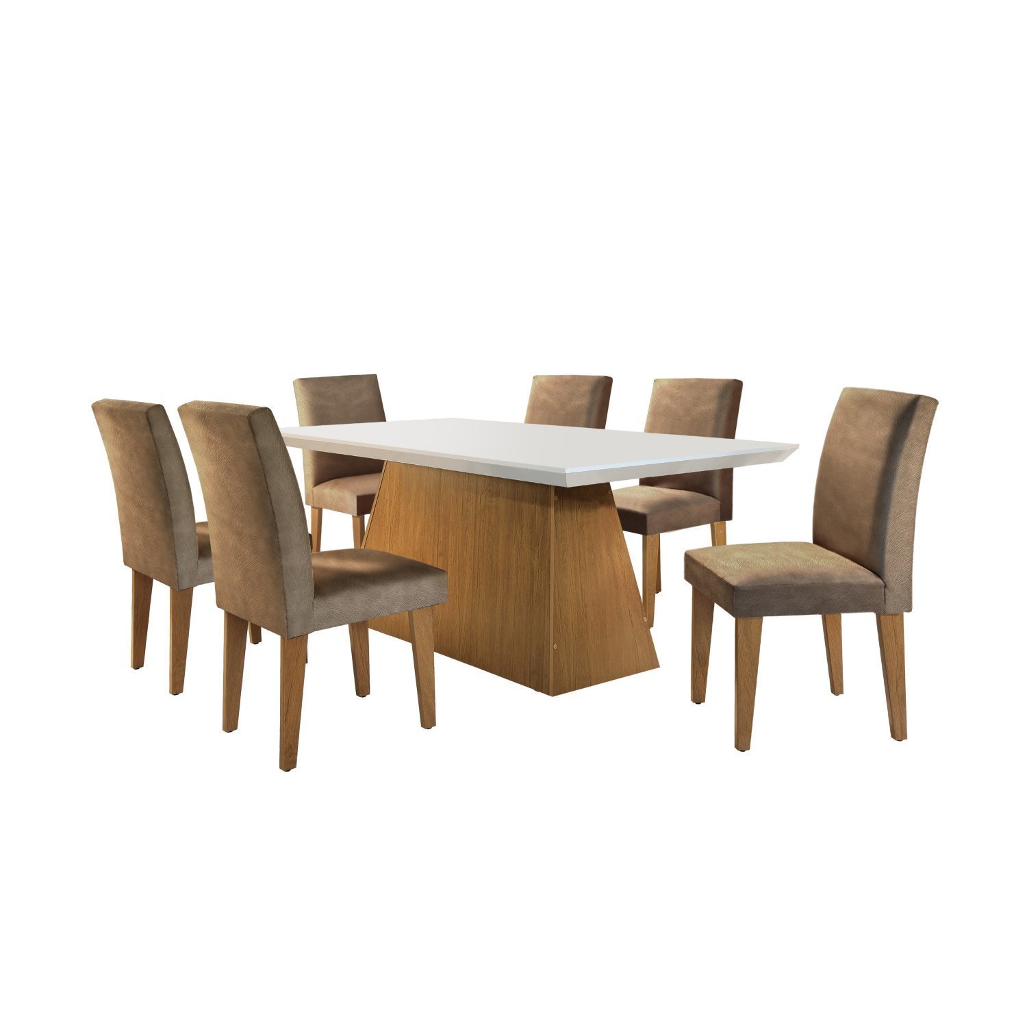 Conjunto Sala de Jantar Mesa com 6 Cadeiras Mariana Espresso Móveis - 2