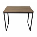 Ver imagem 2 de Escrivaninha Mesa Escritório 90x60 90cm Preto Fosco e Nogal Cinza