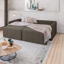 Ver imagem 2 de Sofá Cama Baraúna Retrátil e Reclinável 3 Lugares 2,00m em Linho Premium CabeCasa MadeiraOriginals