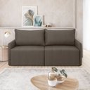 Ver imagem 1 de Sofá Cama Baraúna Retrátil e Reclinável 3 Lugares 2,00m em Linho Premium CabeCasa MadeiraOriginals