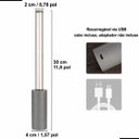 Ver imagem 3 de Luminária de Mesa Tubo Filamento Led Touch Recarregável Usb 3 Modos Luz Quente Decorativa