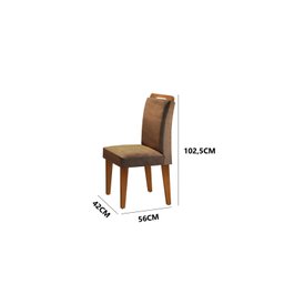 Conjunto Sala de Jantar Mesa e 4 Cadeiras Santorini Espresso Móveis - 4