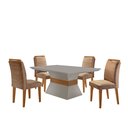 Ver imagem 2 de Conjunto Sala de Jantar Mesa e 4 Cadeiras Santorini Espresso Móveis