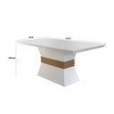 Ver imagem 3 de Conjunto Sala de Jantar Mesa e 4 Cadeiras Estofadas em MDF Suede Santorini Bege e Marrom Yescasa