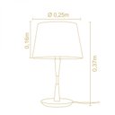 Ver imagem 3 de Luminária Abajur De Mesa Standard Madelustre