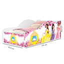 Ver imagem 3 de Cama de Solteiro Carro Infantil de Mdf para Quarto com Proteção Lateral Adesivada Das Princesas