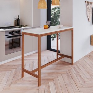Mesa Bistrô Tiê Pés em Madeira Maciça CabeCasa MadeiraMadeira