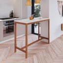 Ver imagem 1 de Mesa Bistrô Tiê Pés em Madeira Maciça CabeCasa MadeiraOriginals Marrom/Amêndoa/Off White
