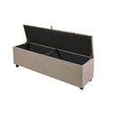 Ver imagem 3 de Baú Recamier Bege Com Rodízios 185cm