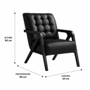 Ver imagem 3 de Kit 2 Poltronas Liza Decorativa Sala com Base Madeira Retro