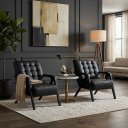 Ver imagem 6 de Kit 2 Poltronas Liza Decorativa Sala com Base Madeira Retro