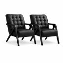 Ver imagem 5 de Kit 2 Poltronas Liza Decorativa Sala com Base Madeira Retro