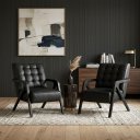 Ver imagem 4 de Kit 2 Poltronas Liza Decorativa Sala com Base Madeira Retro