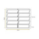 Ver imagem 5 de Vitro Basculante 2 Seções de Alumínio Branco 100x200 Linha 25