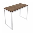 Ver imagem 4 de Escrivaninha Mesa Escritório 90x45 90cm Branco e Nogal