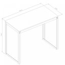 Ver imagem 3 de Escrivaninha Mesa Escritório 90x45 90cm Branco e Nogal
